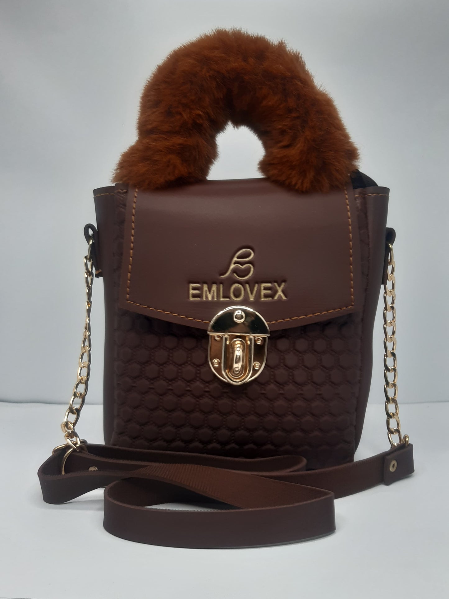 The Classic Brown Fur Handle Mini Bag Wolvegaze.store